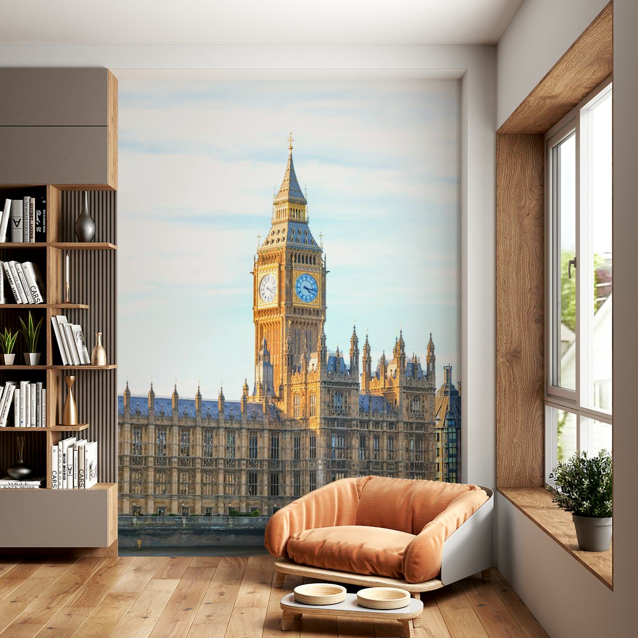 Palace of Westminster behang in een kamer