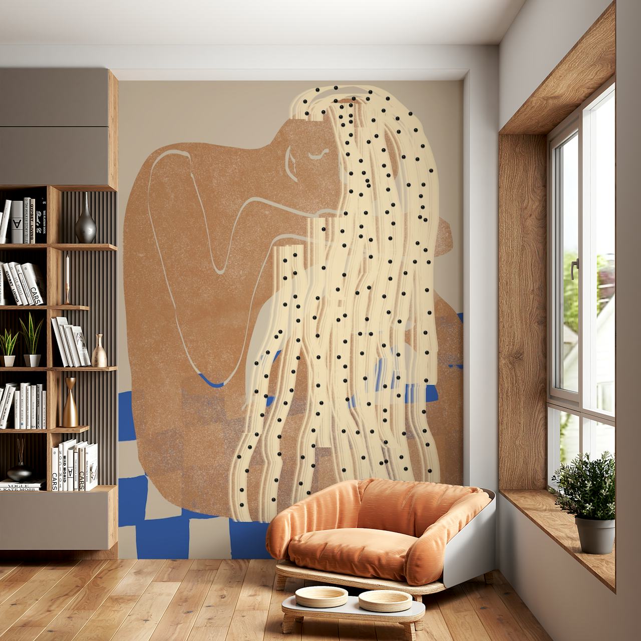 Mood Woman portrait wallpaper in a room