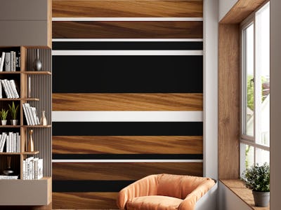 Wood Black White Stripes 1