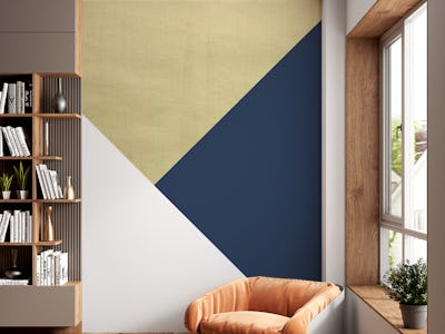 Gold Navy Blue White Geo 1
