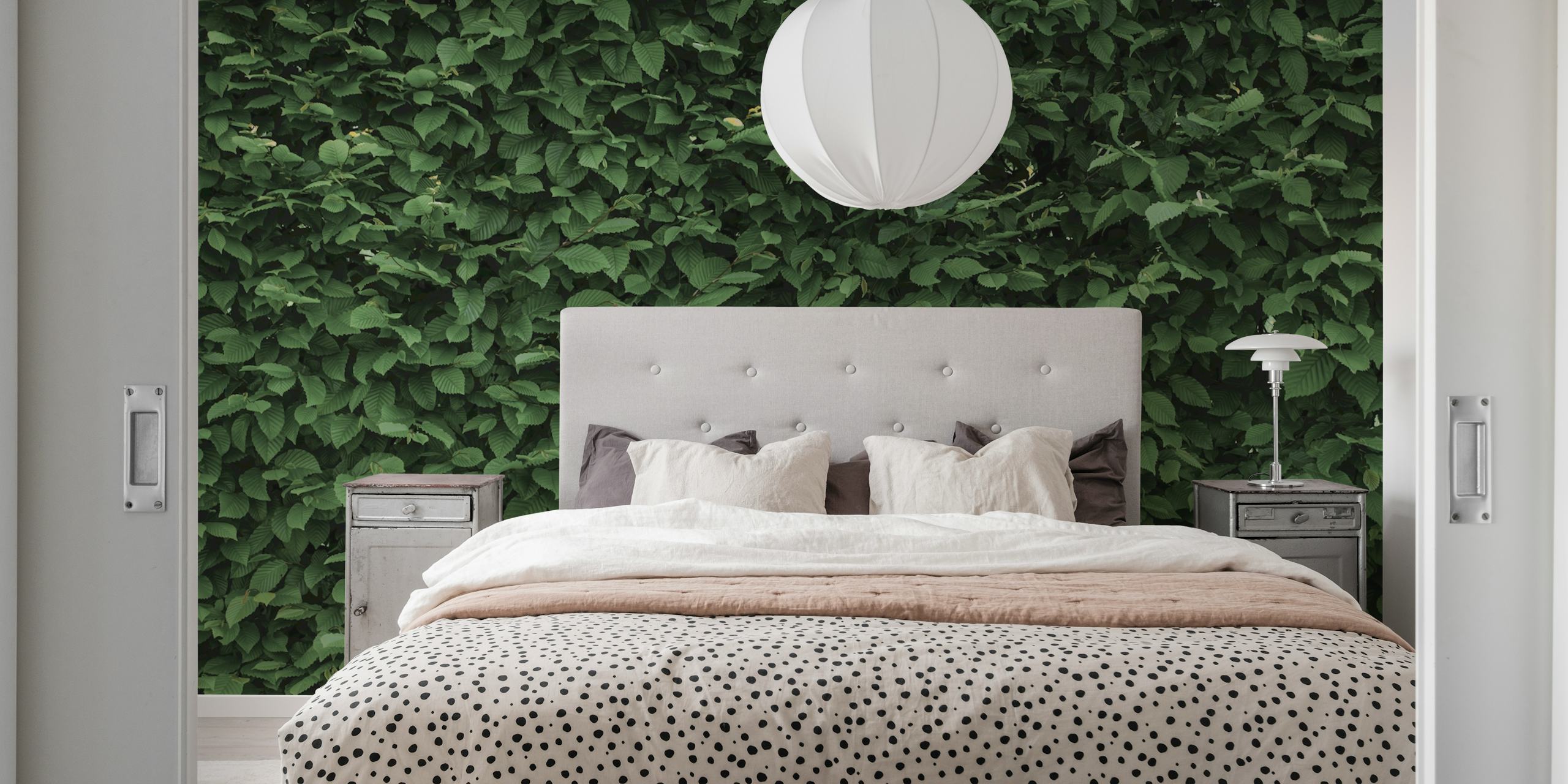 Forest Leaves Garden wallpaper in a room