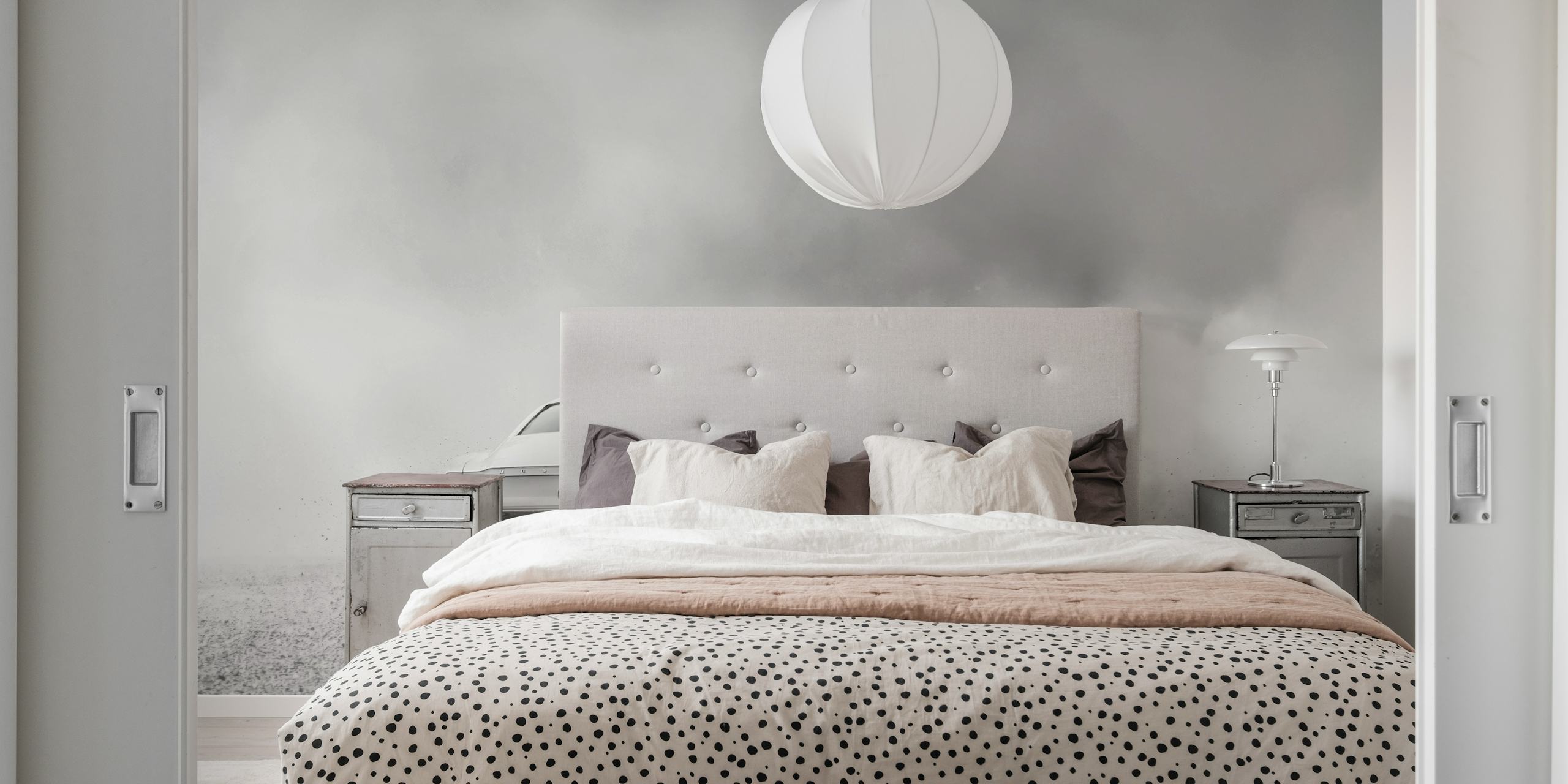 Drifting wallpaper in a modern room