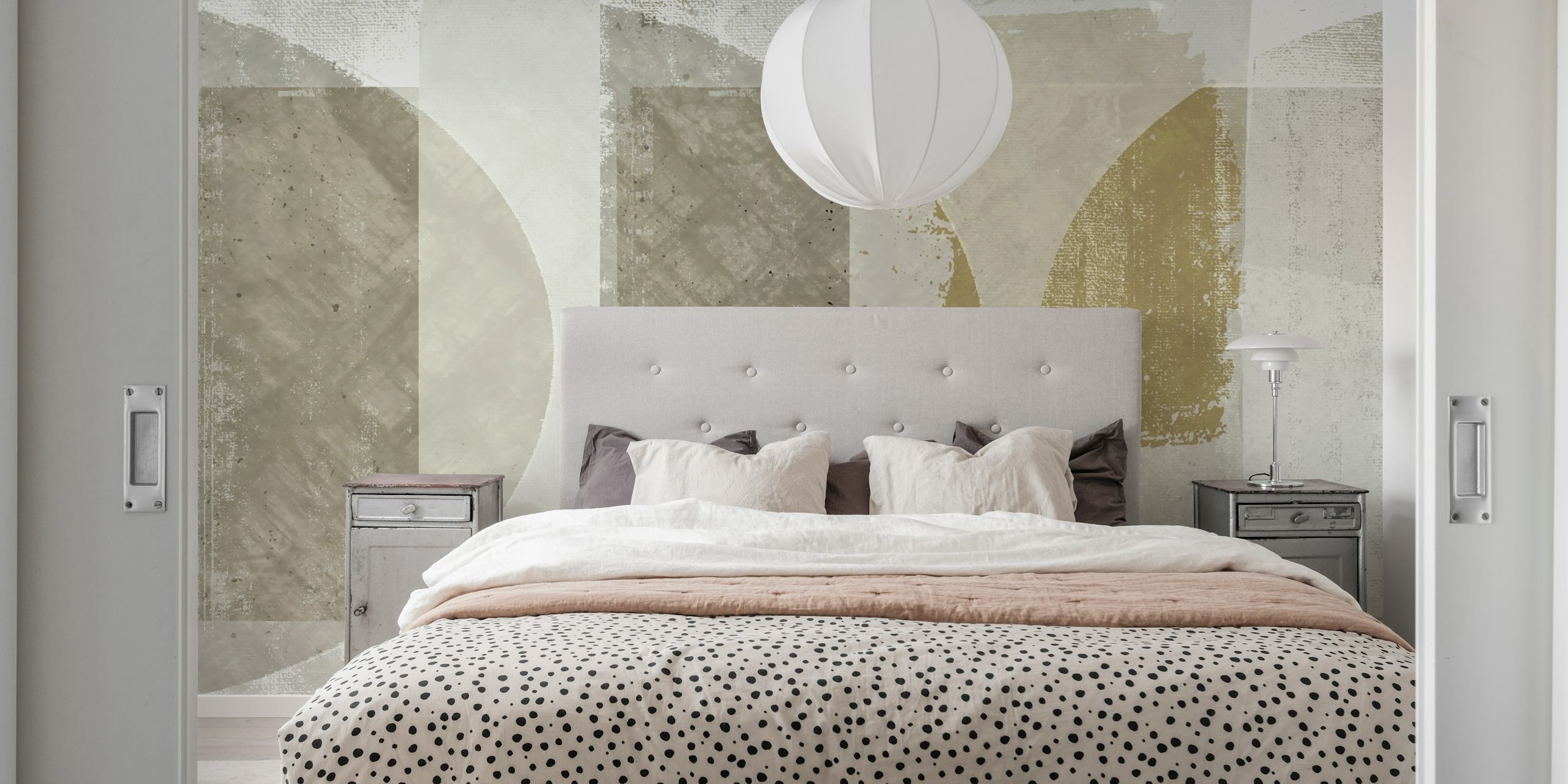 Carta da parati Modern Vintage Geometry in una stanza