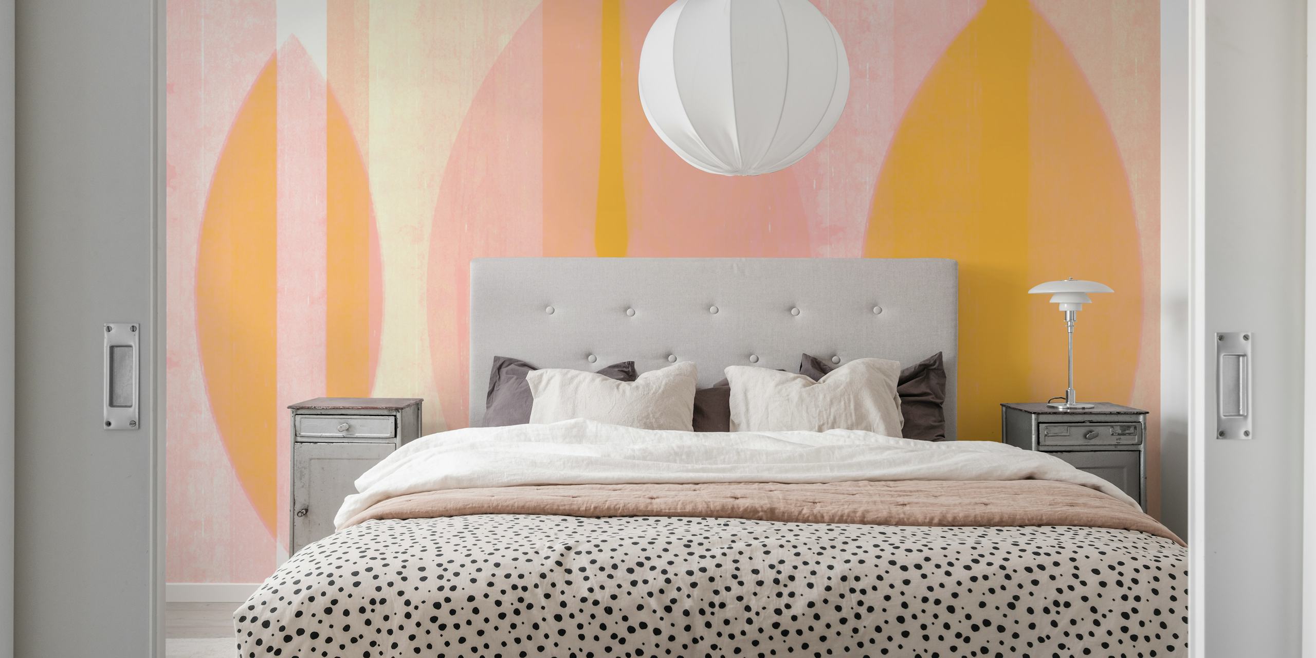 Golden Blush Canvas tapet i et rum
