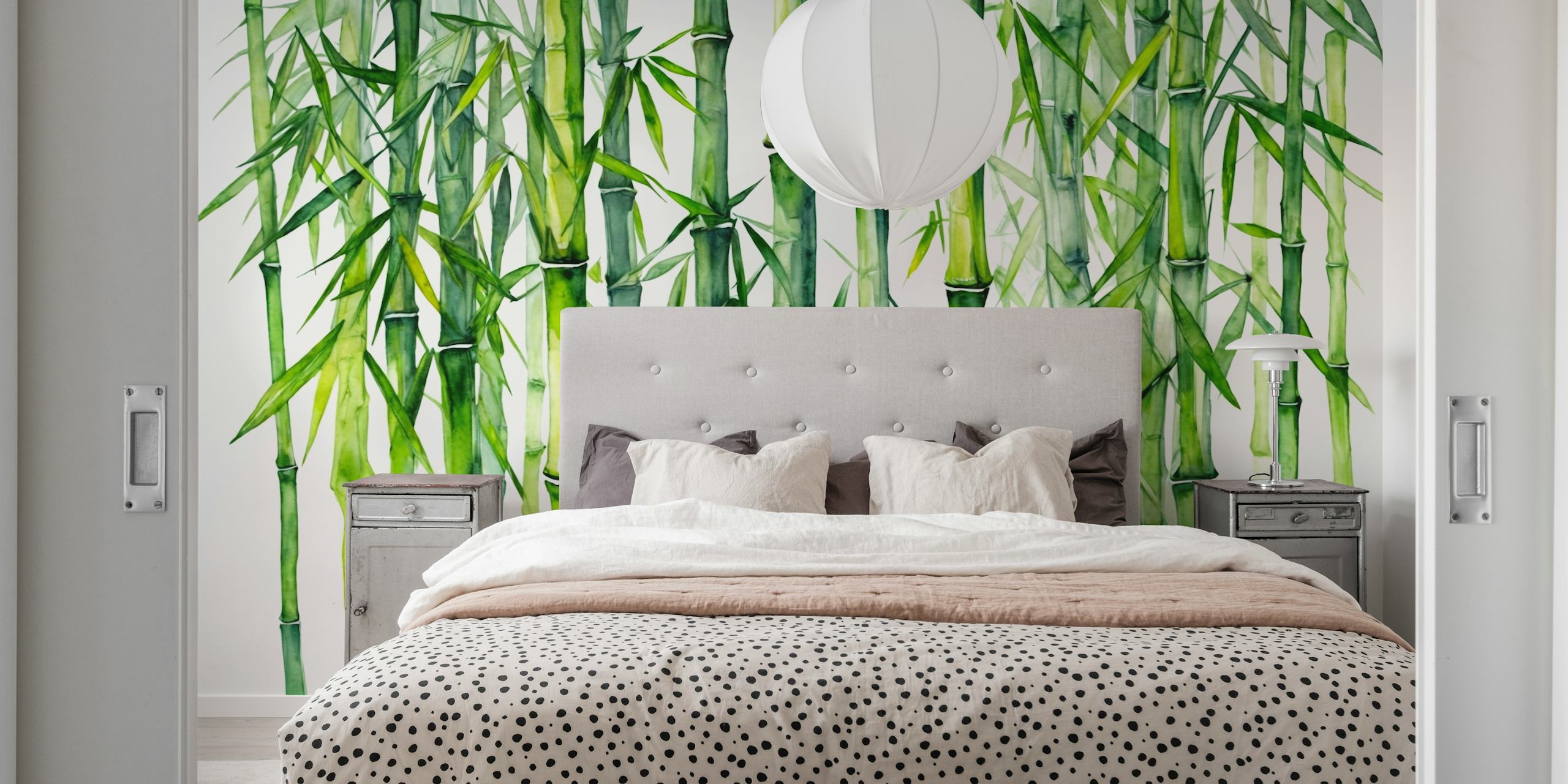 Bamboo grove wallpaper in a room