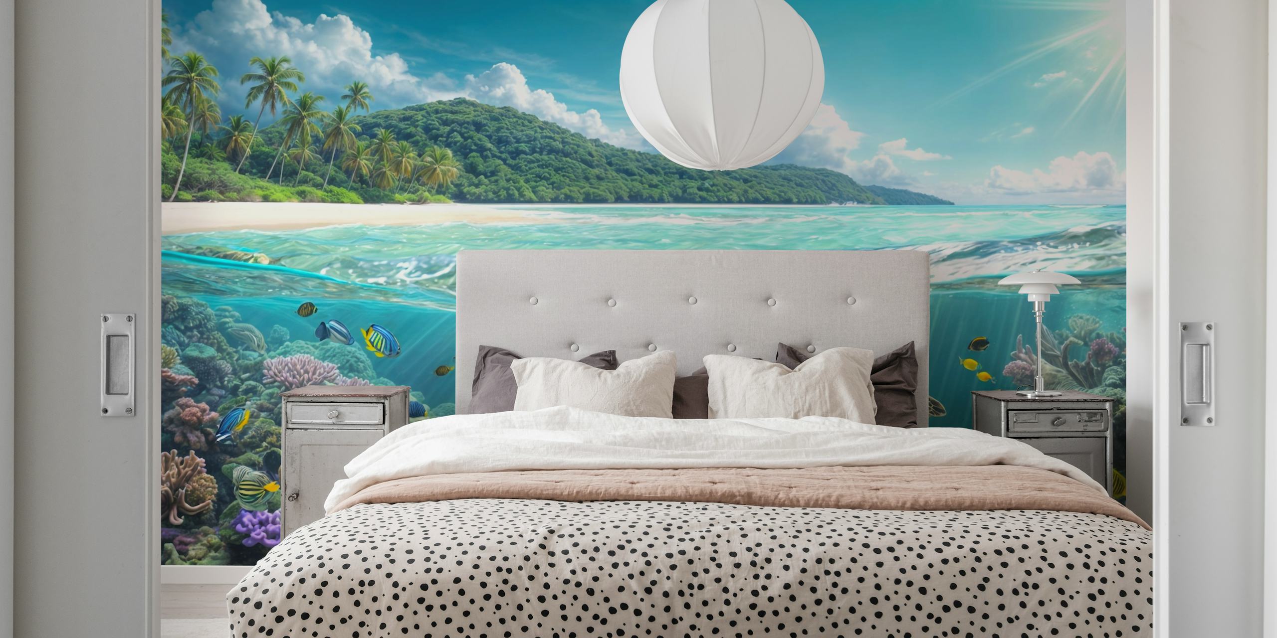 Marine Life Odyssey wallpaper in a room