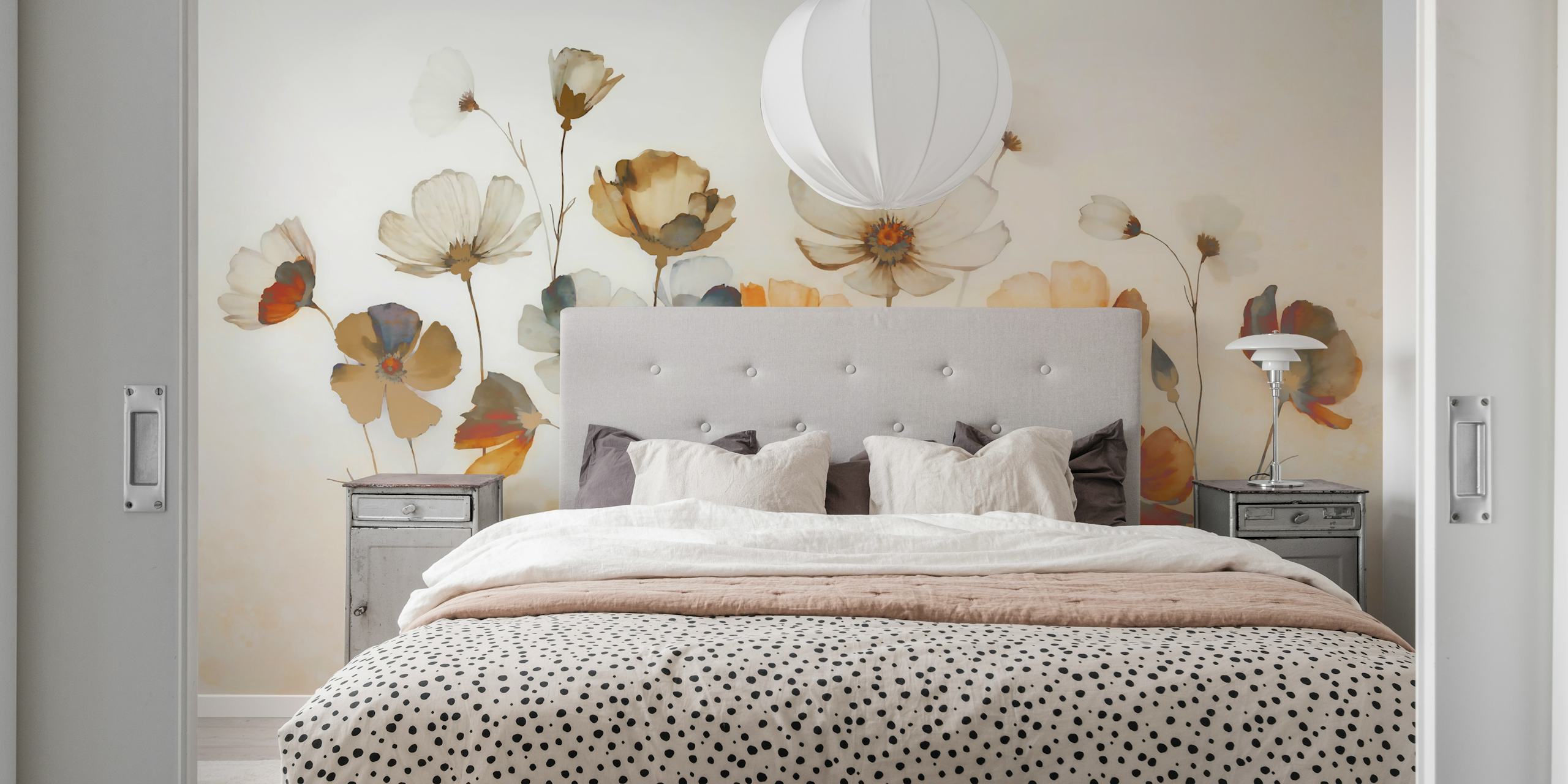 Papel de parede Mystical Wildflower Petals em uma sala