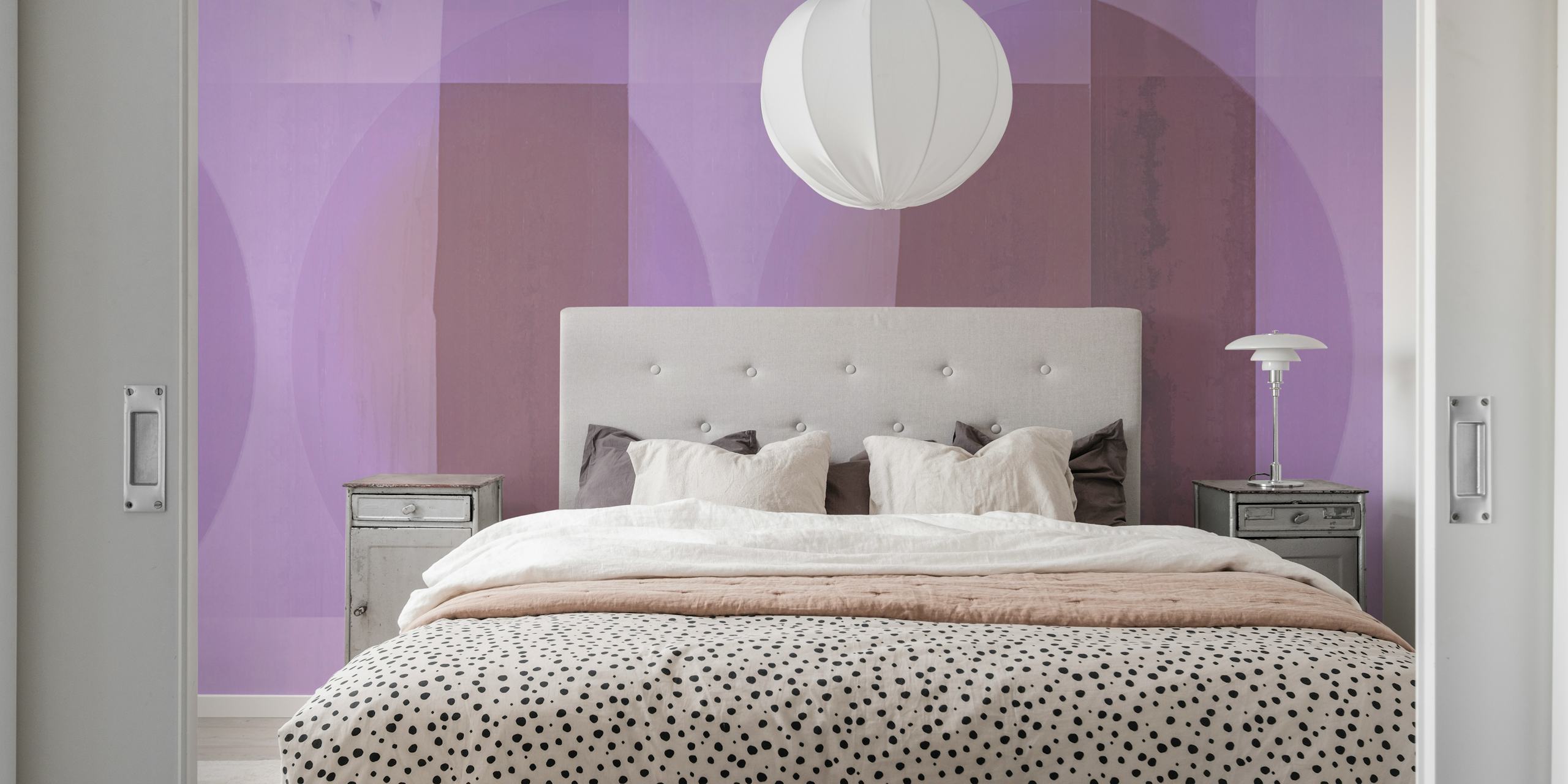 Papel de parede Mid Century Bauhaus Pastel II com padrões geométricos em cores pastel