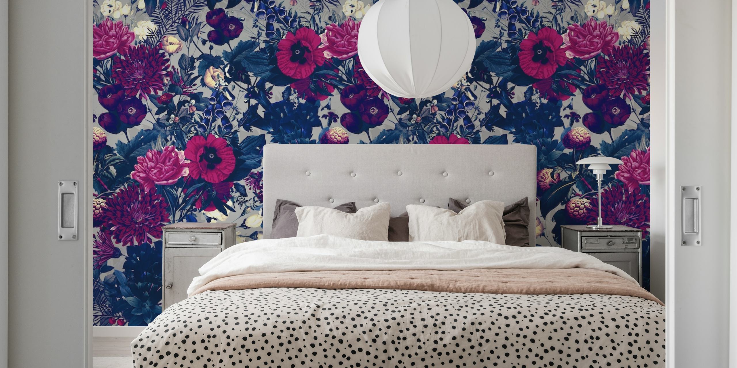 Design de papier peint floral avec Autumn Flowers