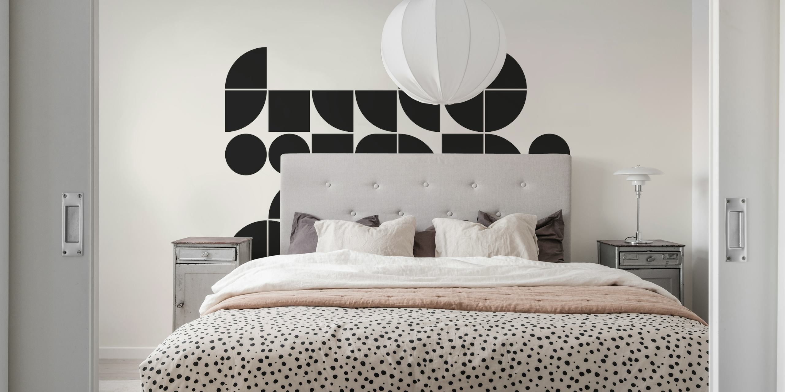 Ταπετσαρία Mid Century Geometrical σε ένα δωμάτιο