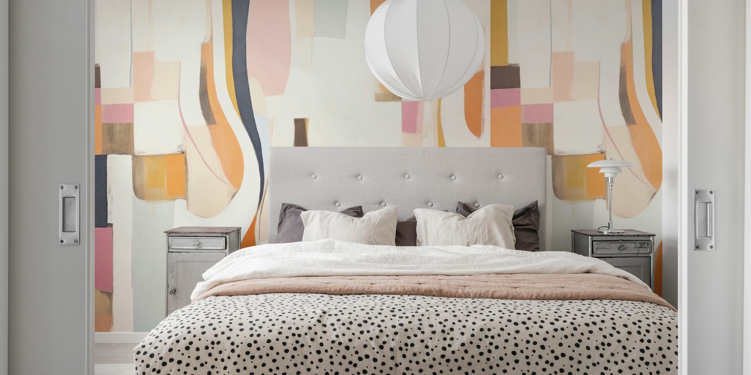 Pastel abstract dream wallpaper in a room