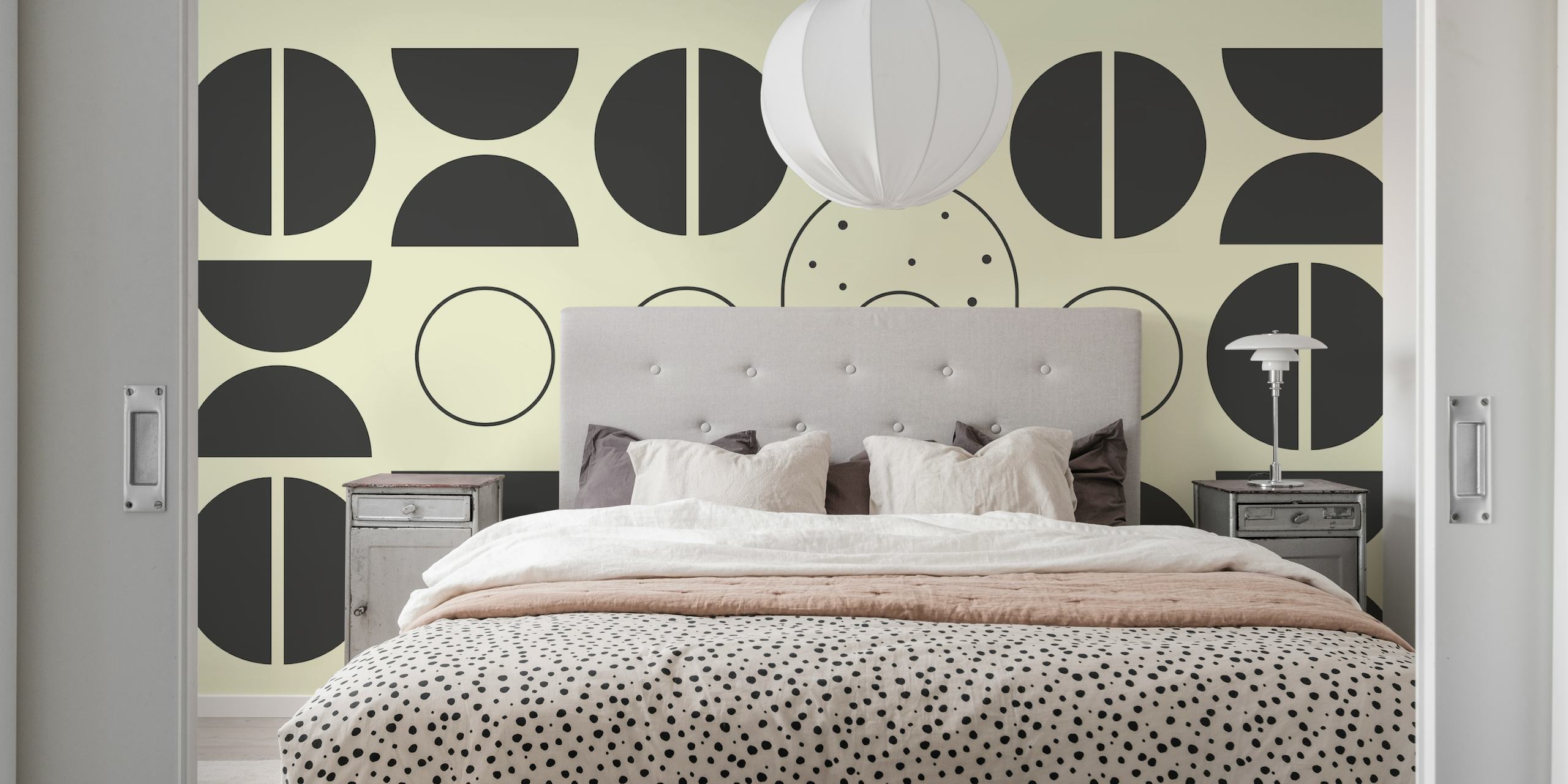 Ταπετσαρία Mid Century Bauhaus Sunrise σε ένα δωμάτιο