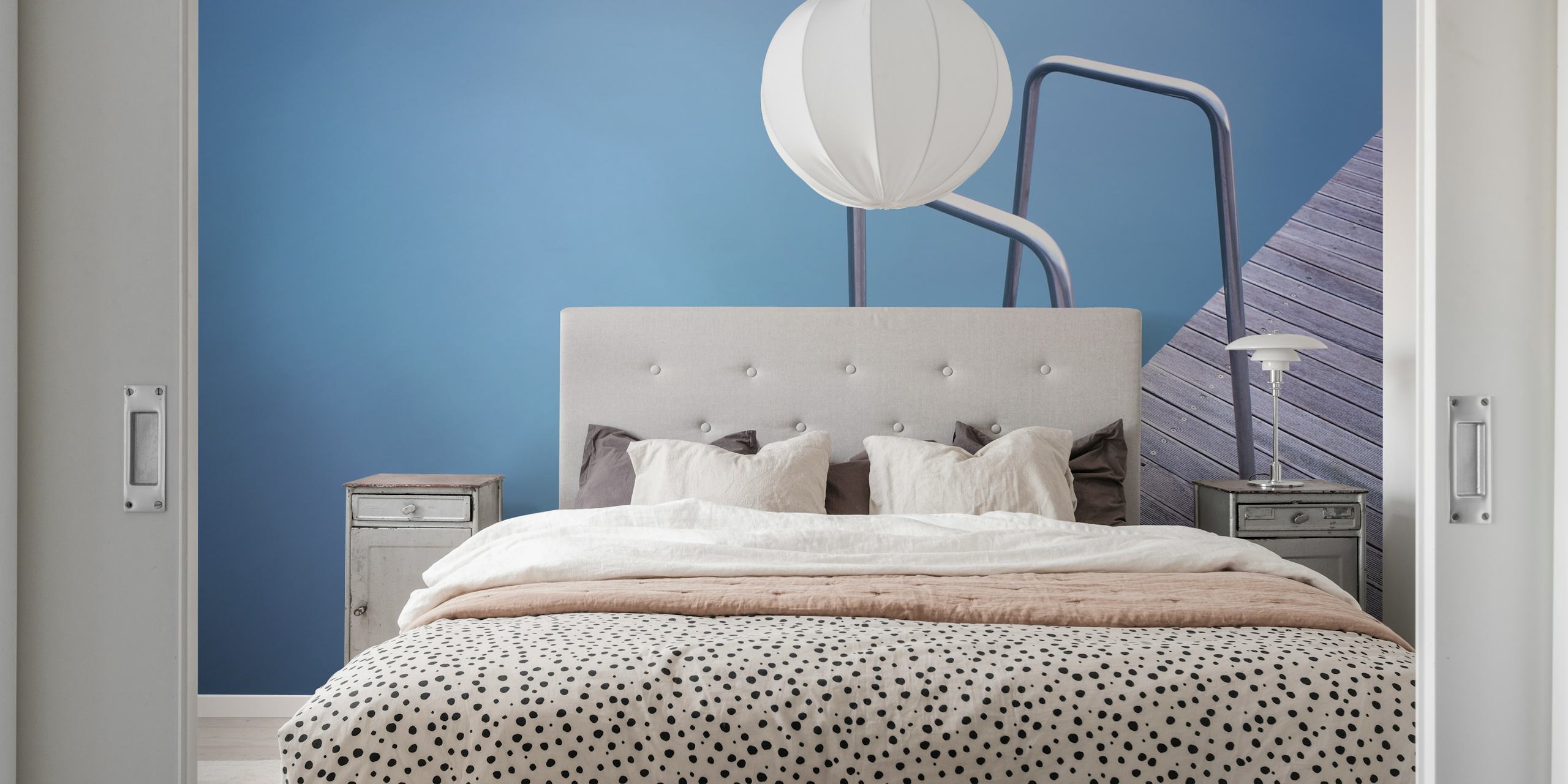 Stairs wallpaper in a contemporary room