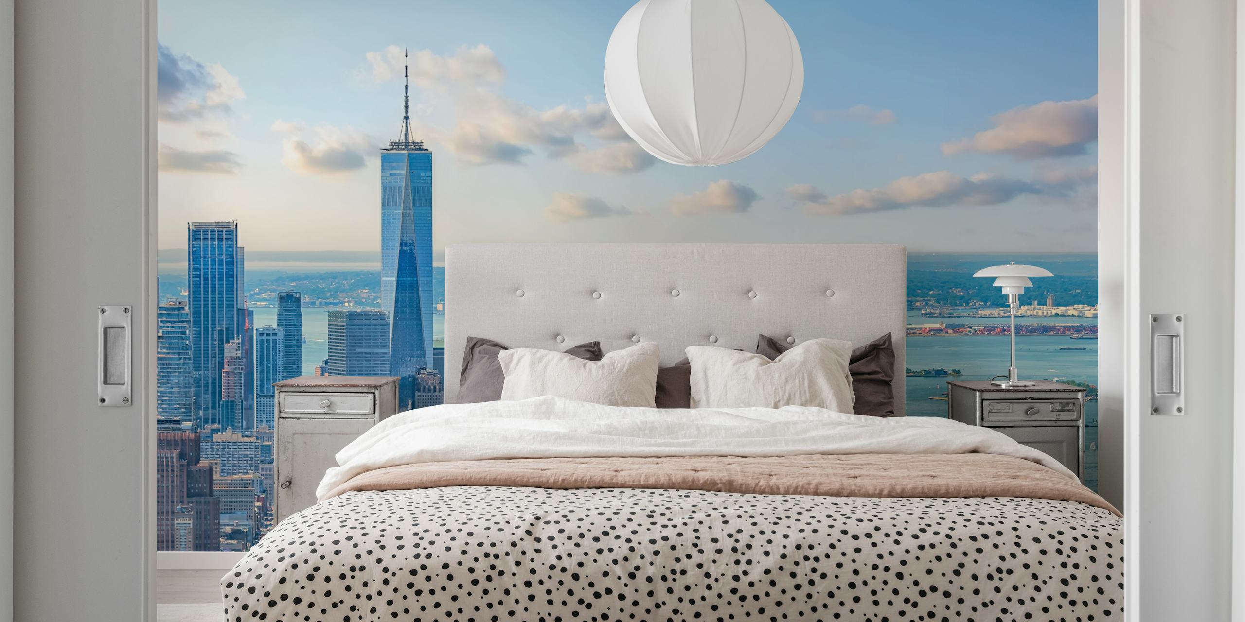 New York Buildings wallpaper in a room