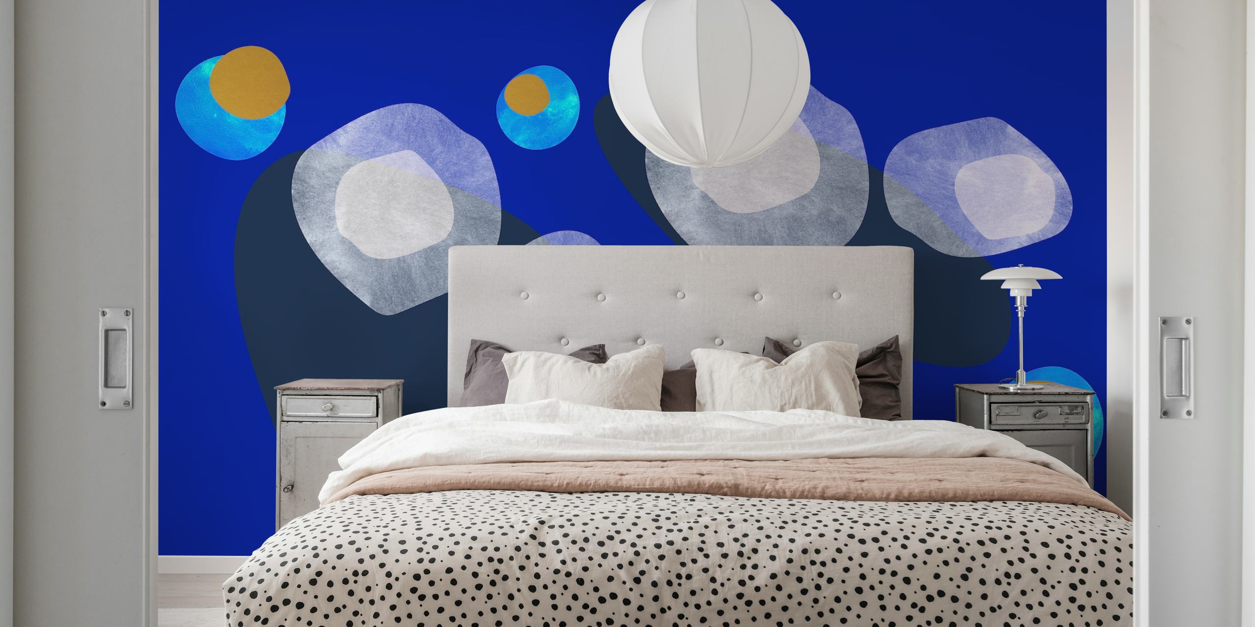 Oceania Rounds Tapete in einem Raum angezeigt