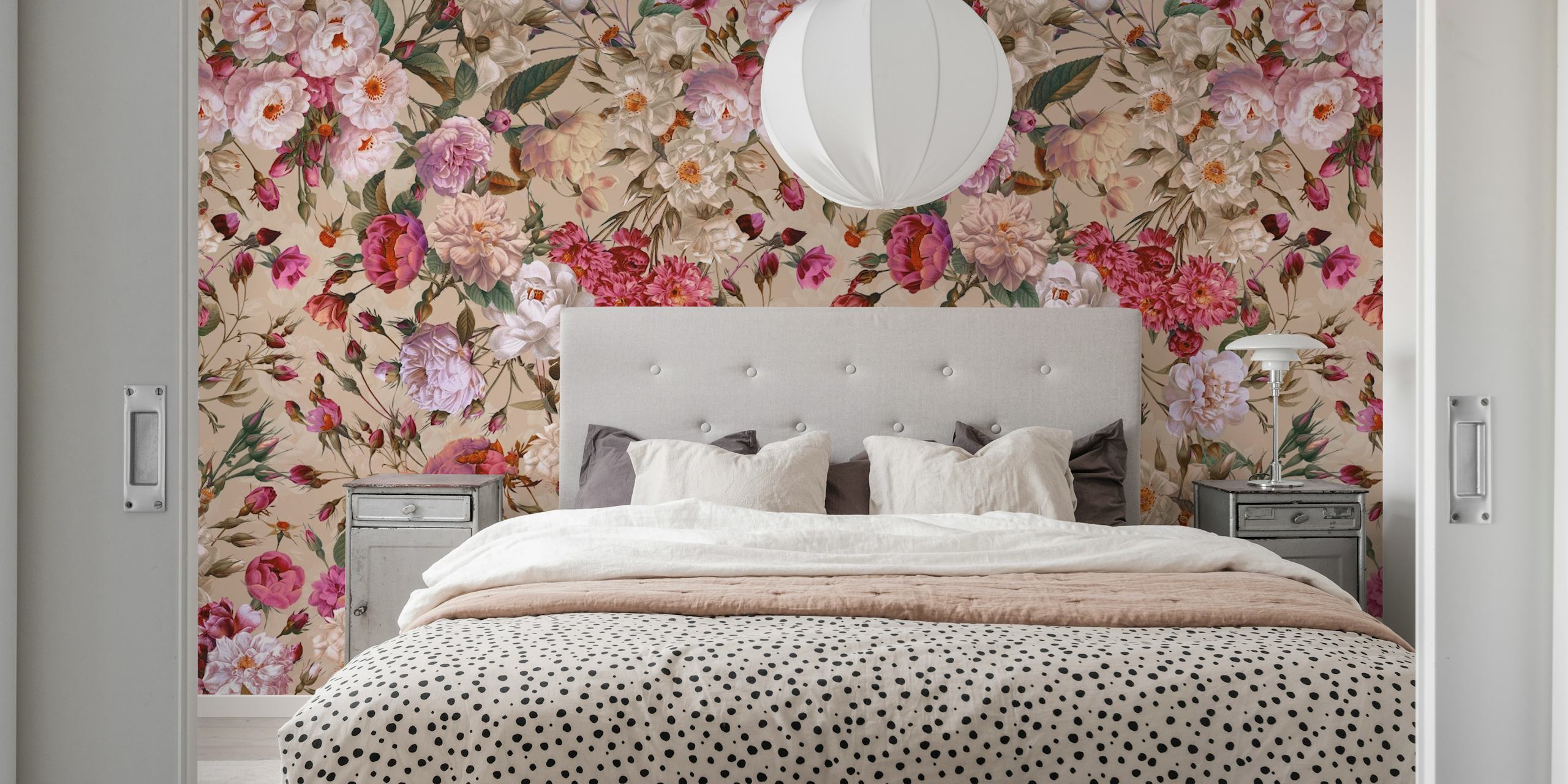Papier peint floral Rose Garden XII dans une pièce