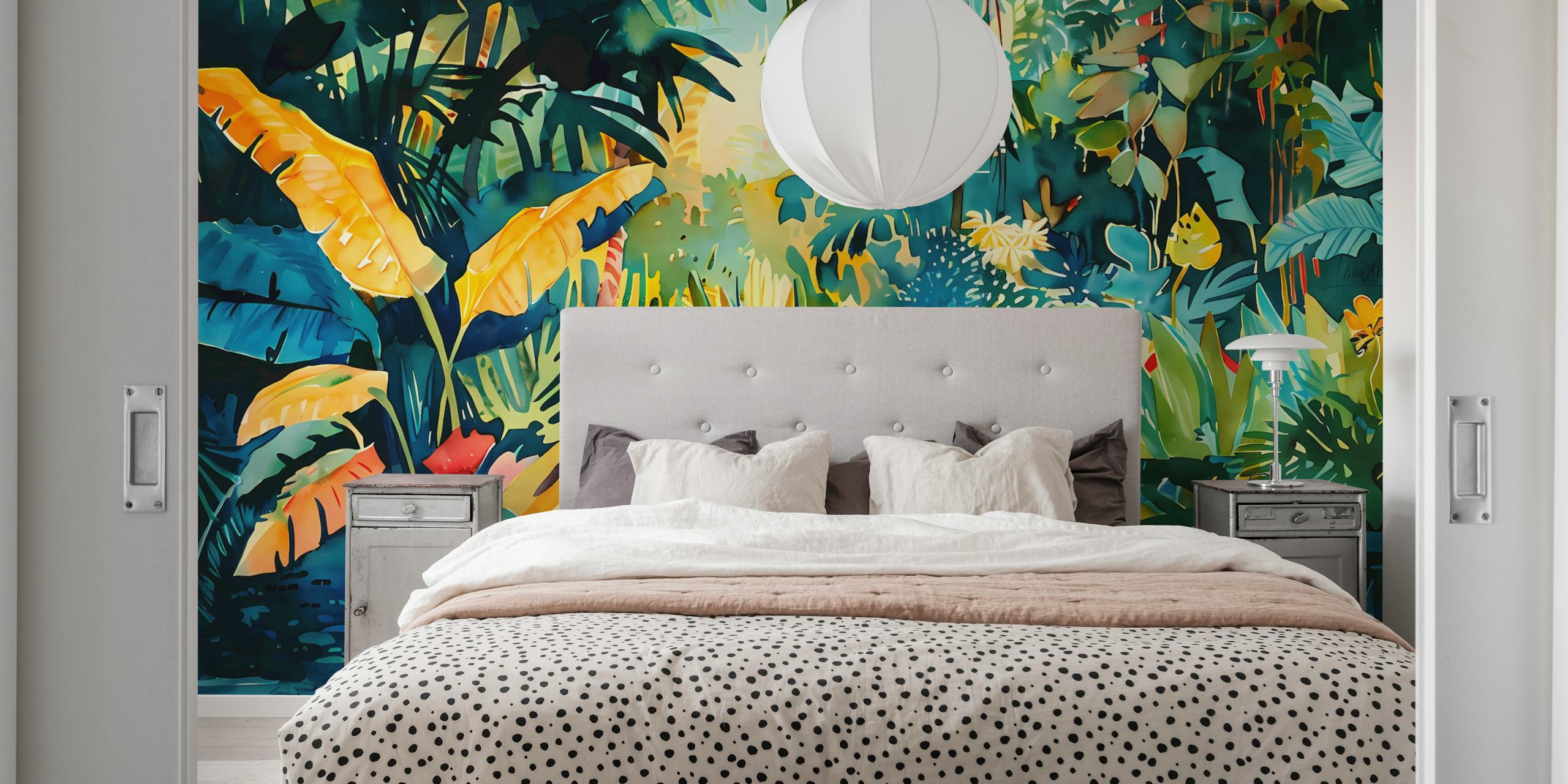 Tropical Garden 28 ταπετσαρία σε ένα δωμάτιο