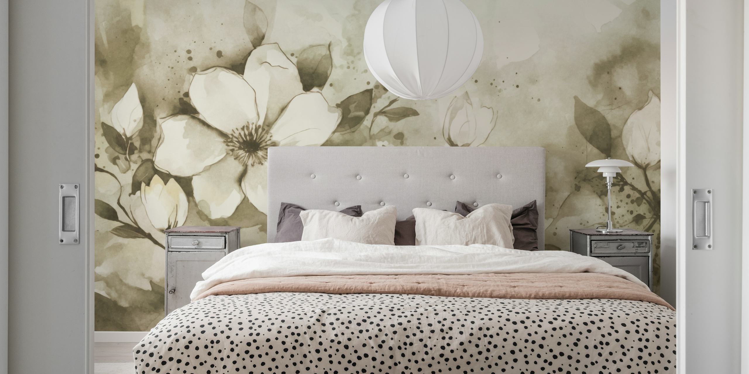 Blooming Spring Watercolor Flowers wystawa tapet