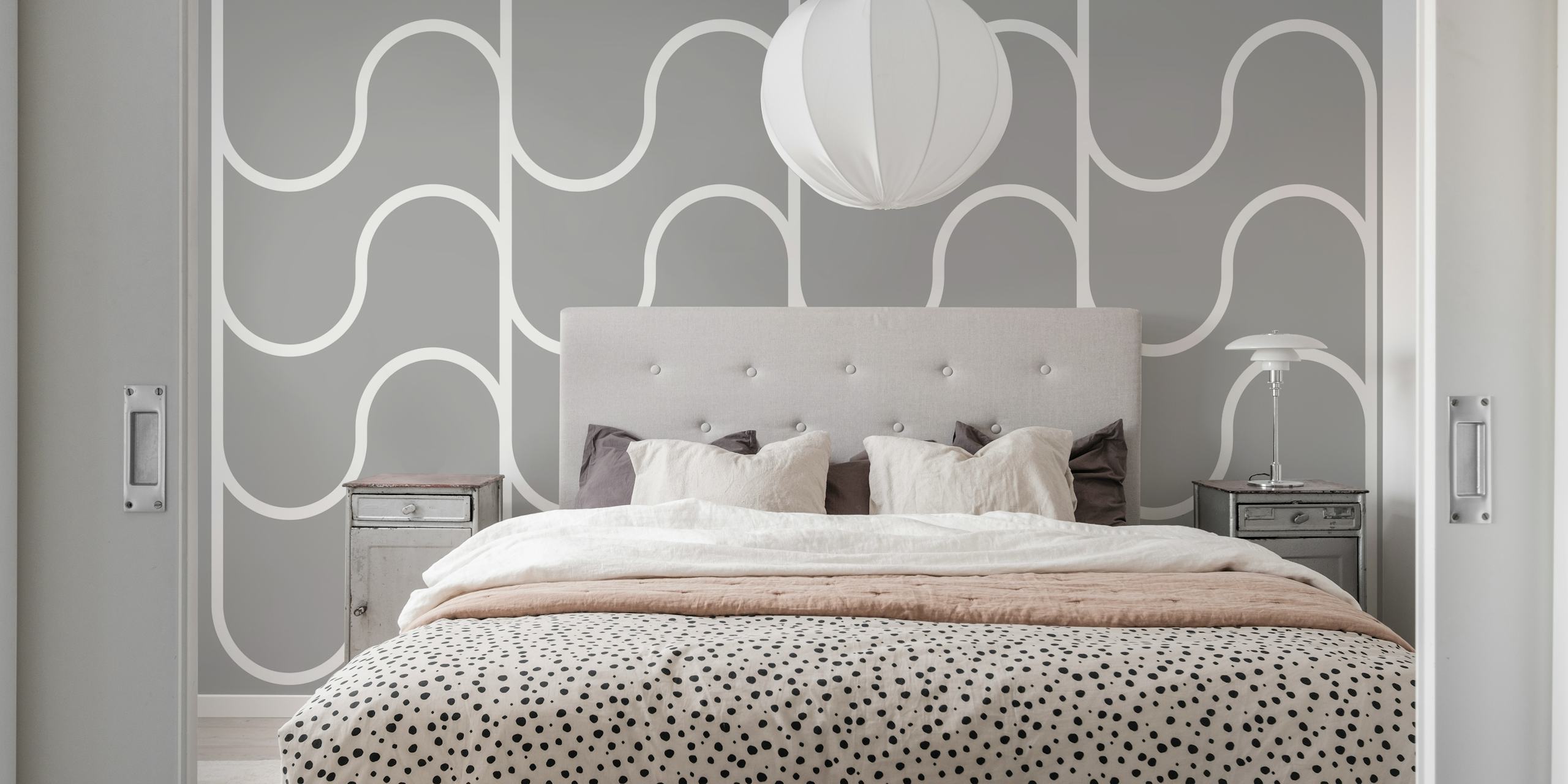 Modern Wavy Elegance tapetti huoneessa