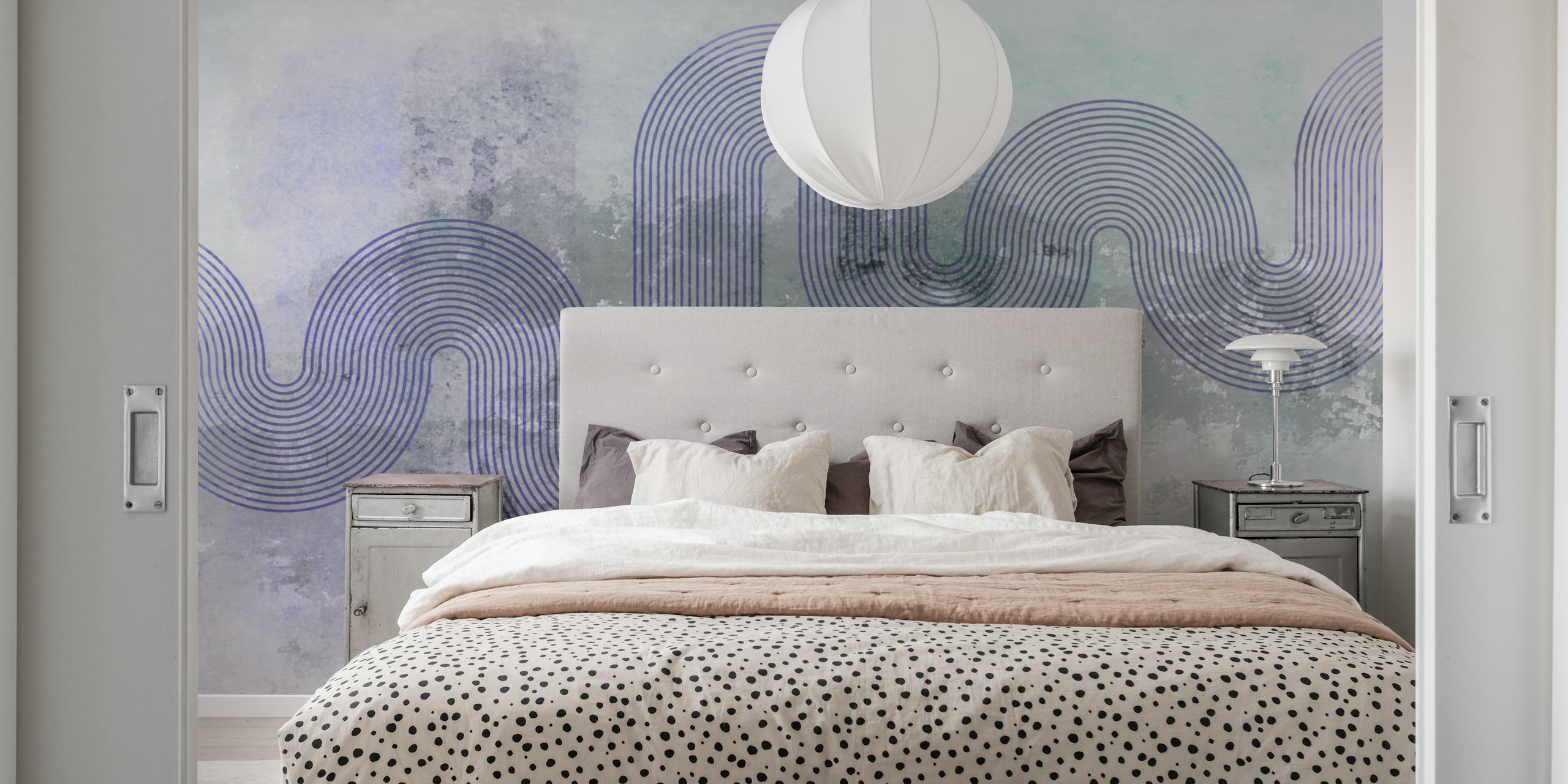 Urban Wave Fantasy wallpaper in a room
