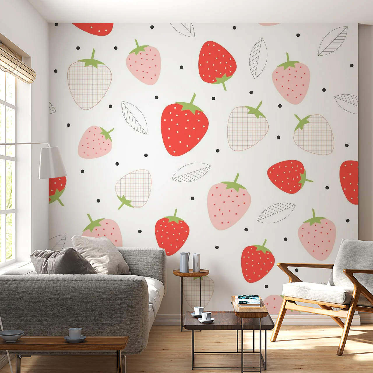 Red Strawberries Wallpaper | Buy Online at Happywall