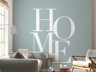 Home sign in duck egg blue