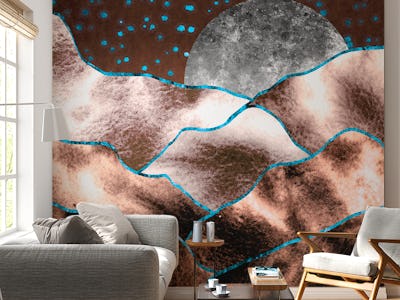 Abstract copper mountains