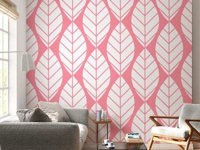Salmon Pink Leaf pattern