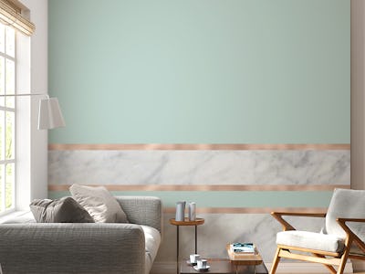Modern Marble Stripes in teal mint