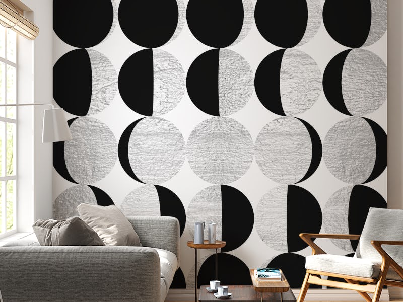 Retro Silver Moon Phases
