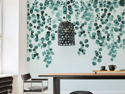 Botanical Wall in Teal