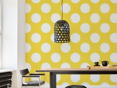Yellow polka dot pattern