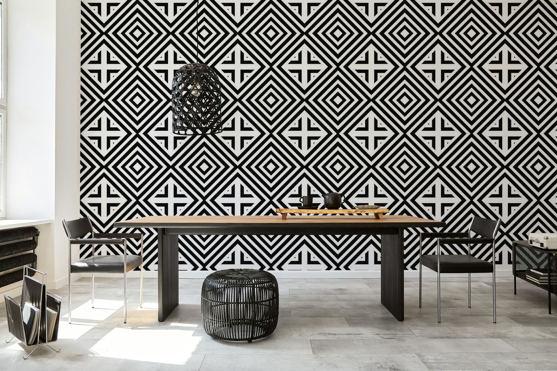 Black and white geometry 01 wallpaper