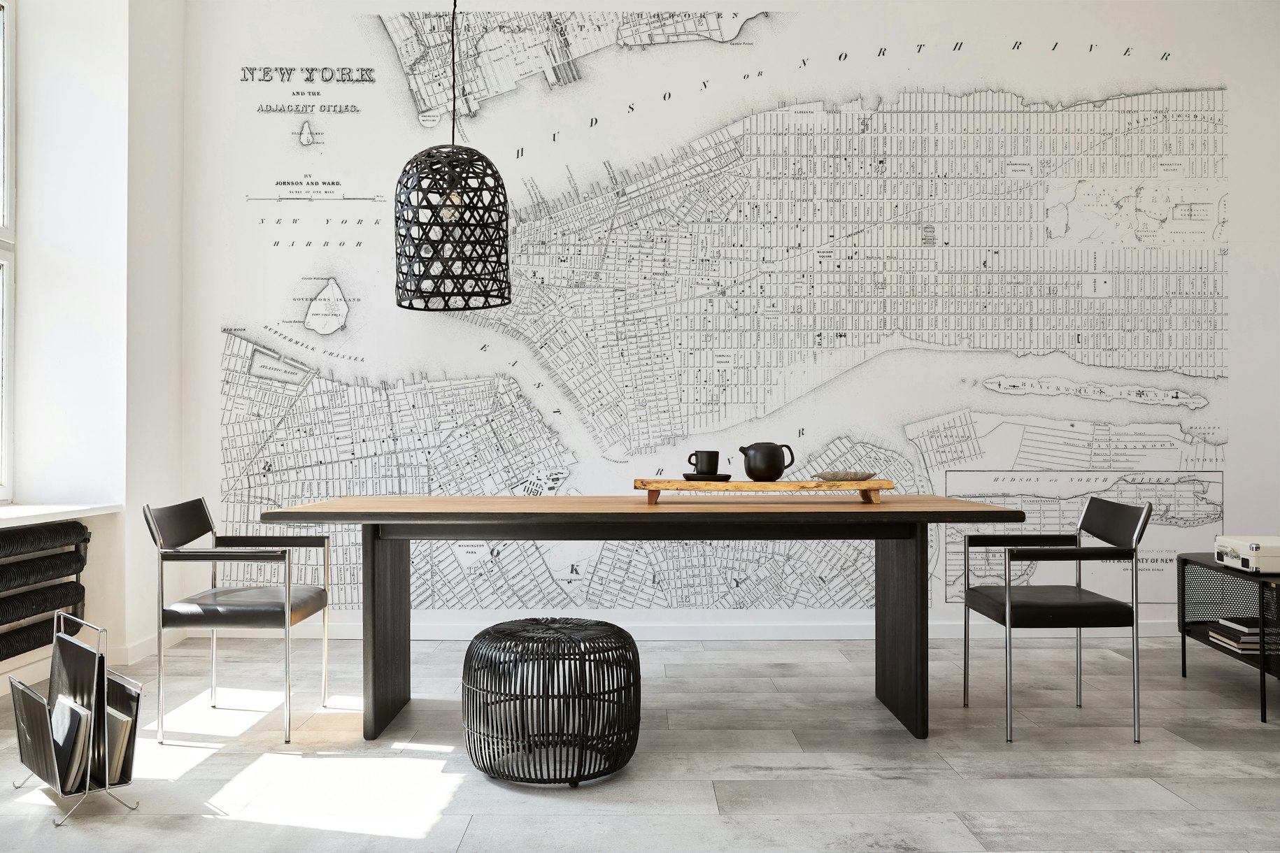 Vintage New York City Map Wall Mural
