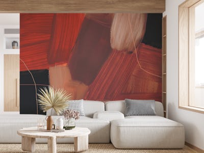 Burnt Sienna Brushstrokes