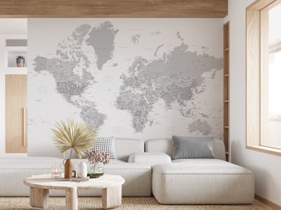 Detailed world map Granit
