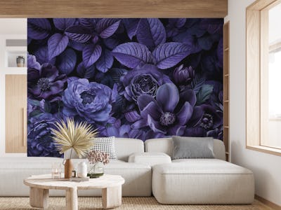 Lush Moody Flowers Baroque Grandeur Plum Blue