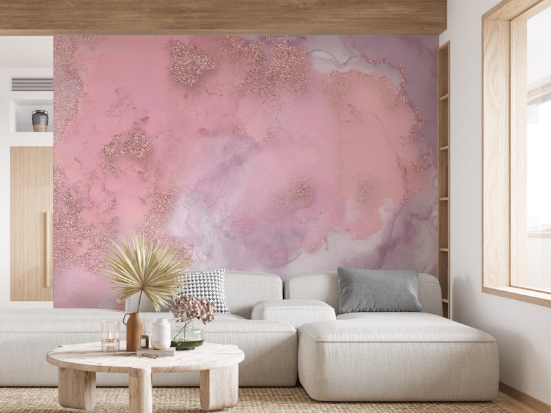 Pink Glamour Alcohol Ink Art