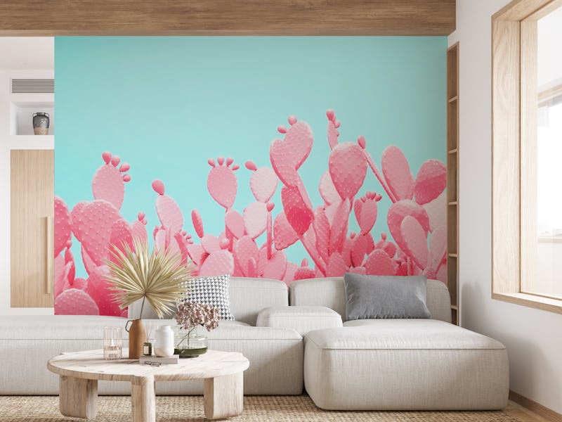 Pink cactus art