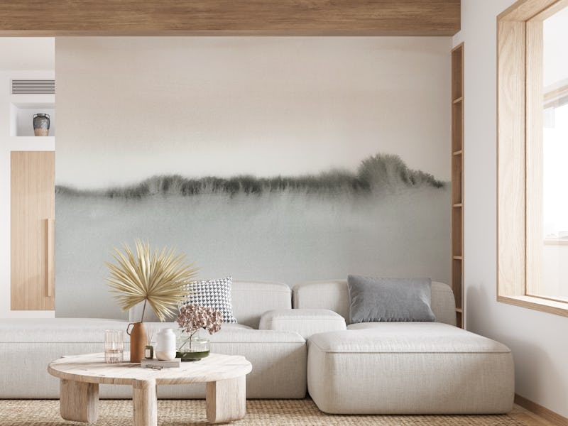 Grayish watercolor horizon