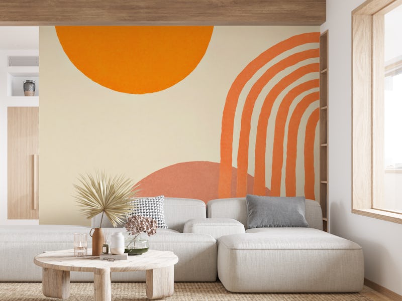 Mid Century Arch Orange Peach