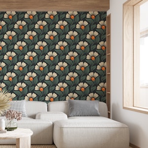 Hand drawn blossoms pattern / 3035 A