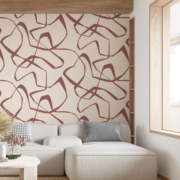 Japandi imperfect lines pecan brown XL