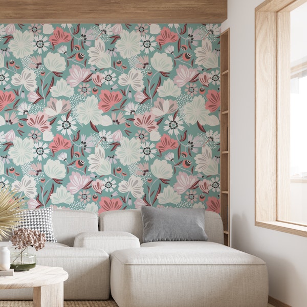 muted floral bloom