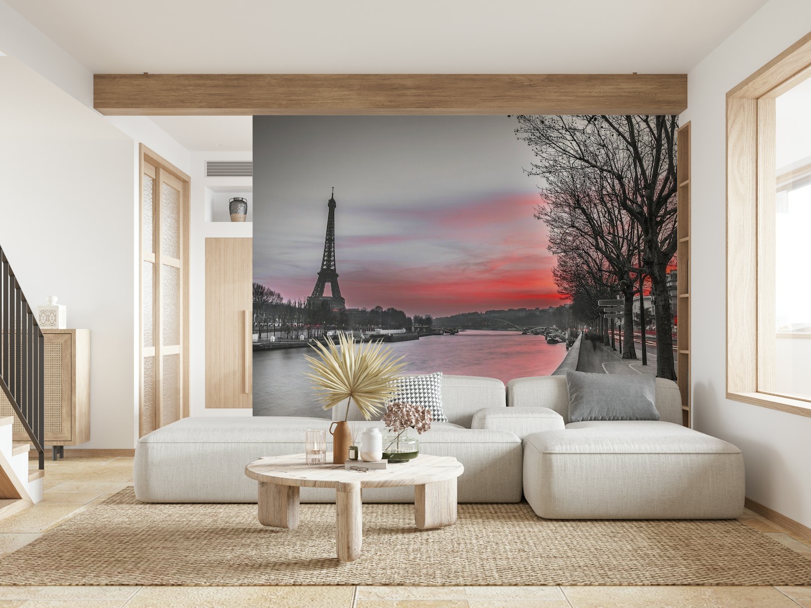 River Seine and Eiffel tower wallpaper