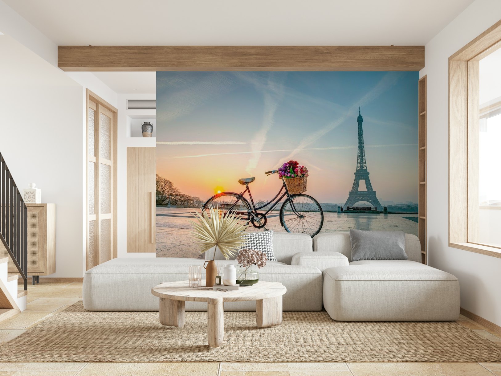 Bicycle and Eiffel tower wallpaper