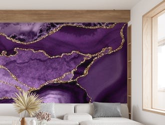 Purple Gold Marble Mosaic