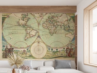 Illustrated Vintage World Map