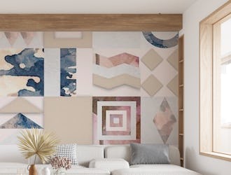 Geometric modern wallpaper art