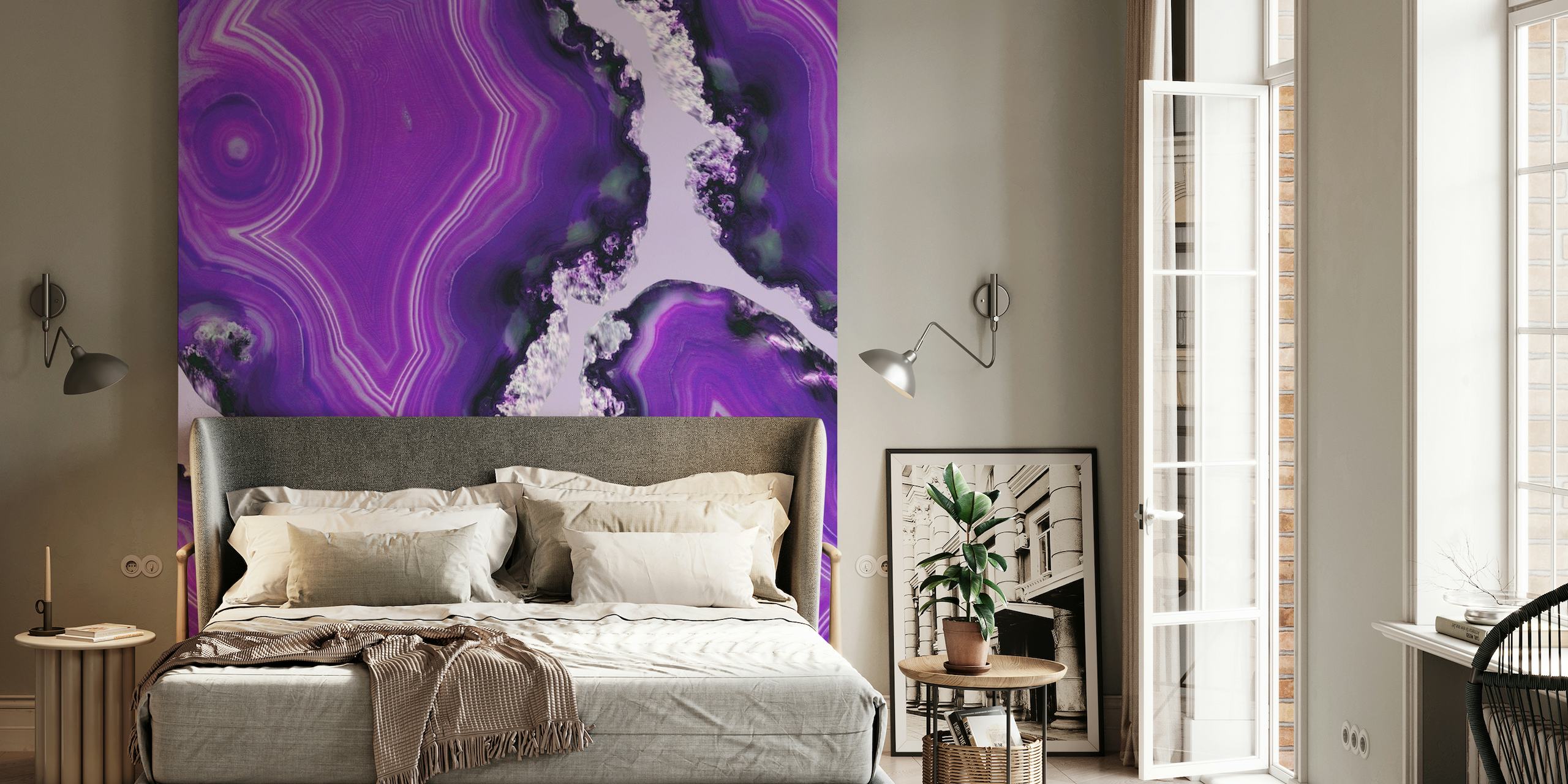 Purple Agate Pattern 1 behang